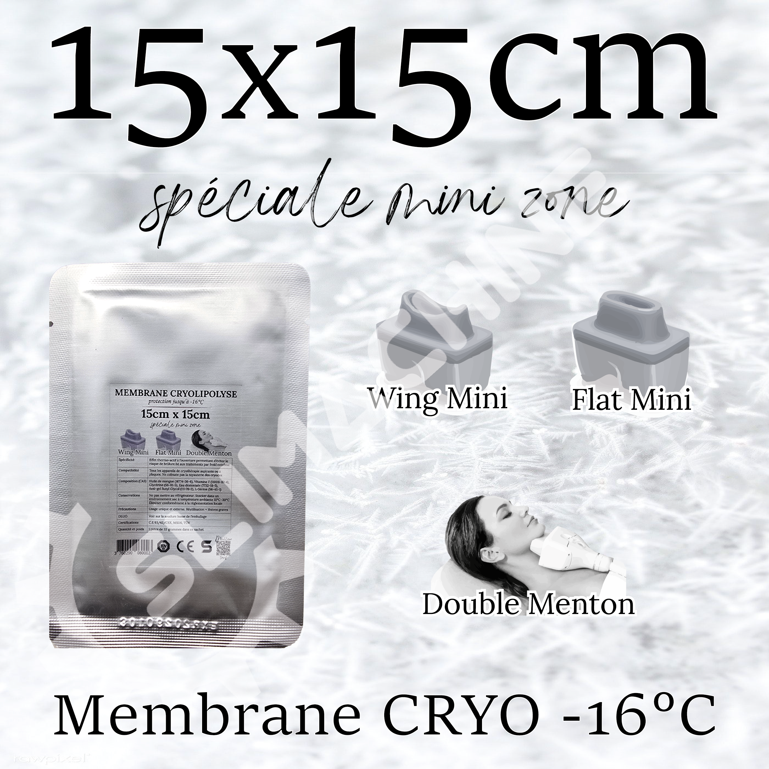Membrane Cryolipolyse 15cm x 15cm
